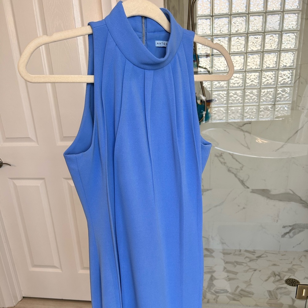 Blue Antonio Milani high neck  Size 4 dress